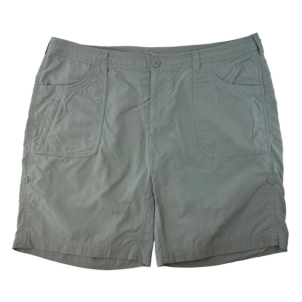THE NORTH FACE Women's‎ Horizon Nylon Roll Up Cuffs Shorts • 16 • light gray